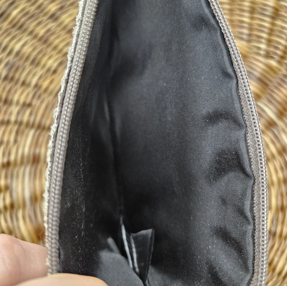 Jimmy Choo Parfums Bag Crackle Silver Zip Travel